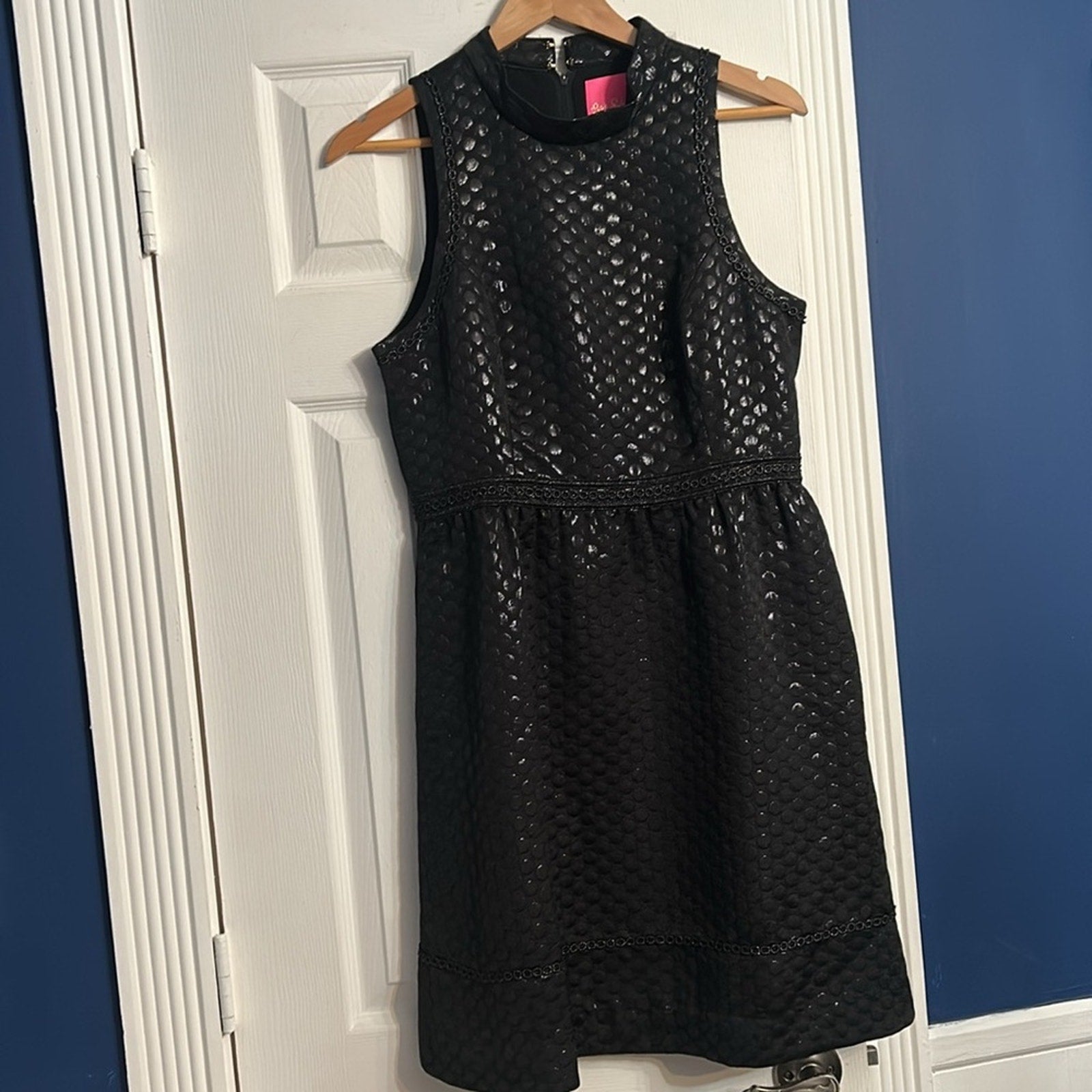 NWT Lilly Pulitzer Zaria Dress Onyx Polka Dot Jacquard - size 8