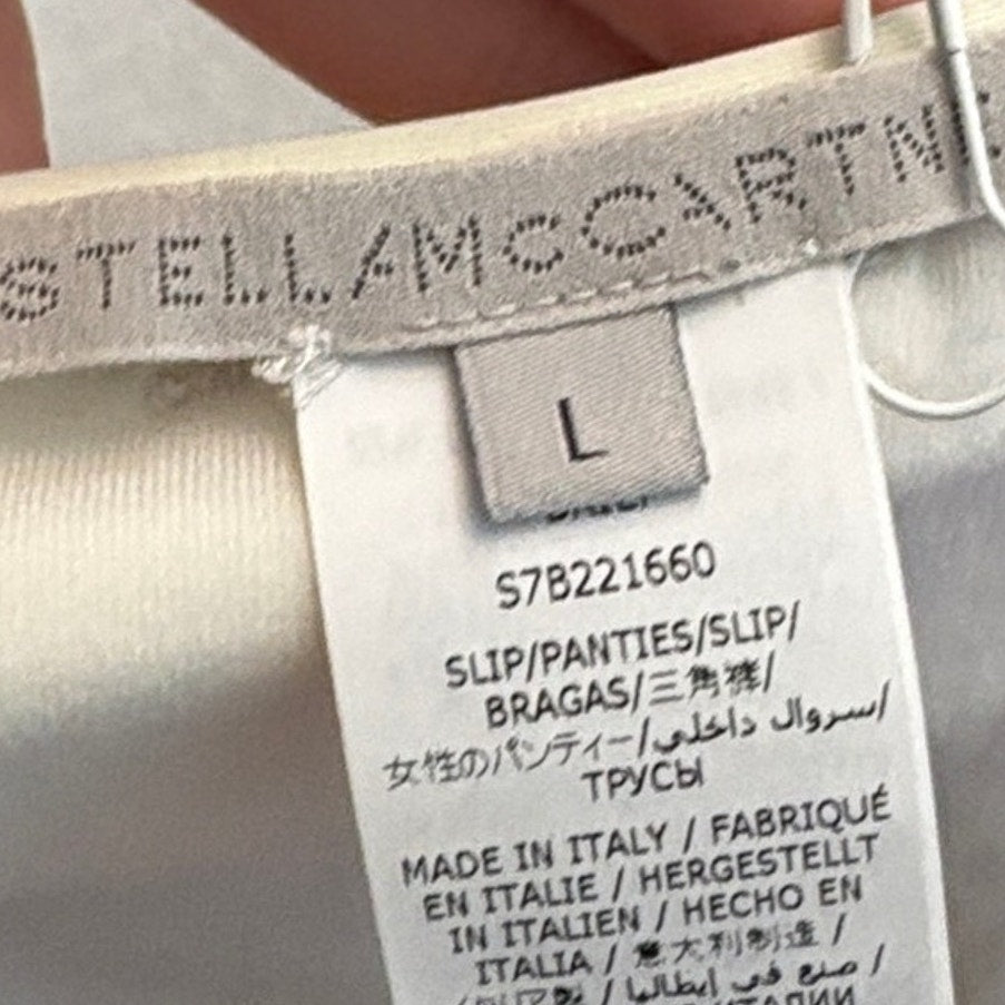 NEW Stella Mccartney Chain-Trimmed Bikini Bottom In White - size Large