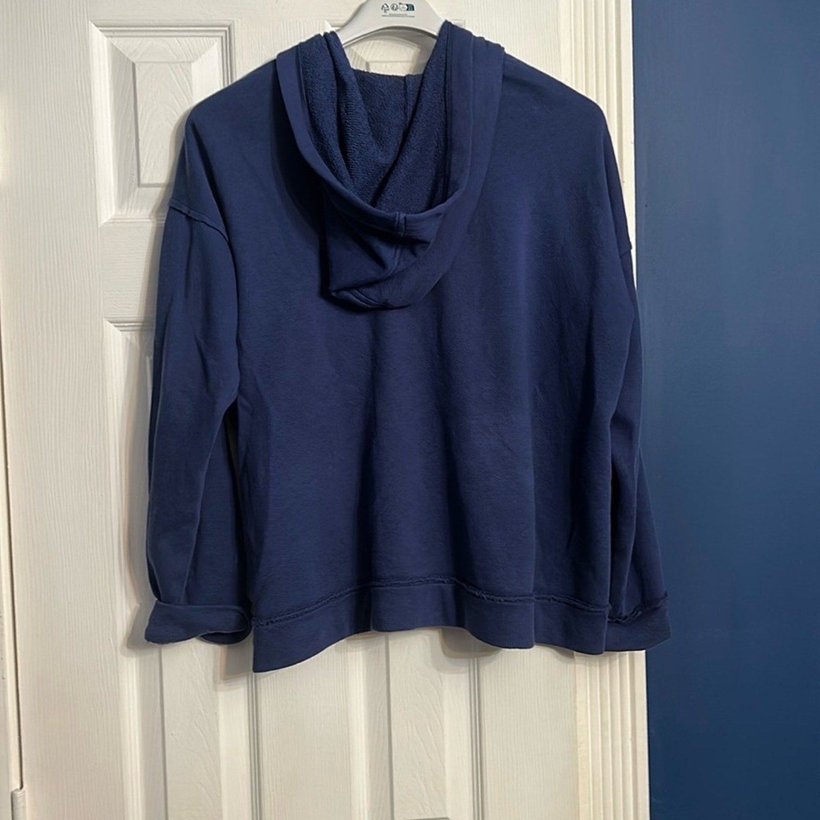 Eileen Fisher Lightweight Organic Cotton Terry Hooded Top - size small