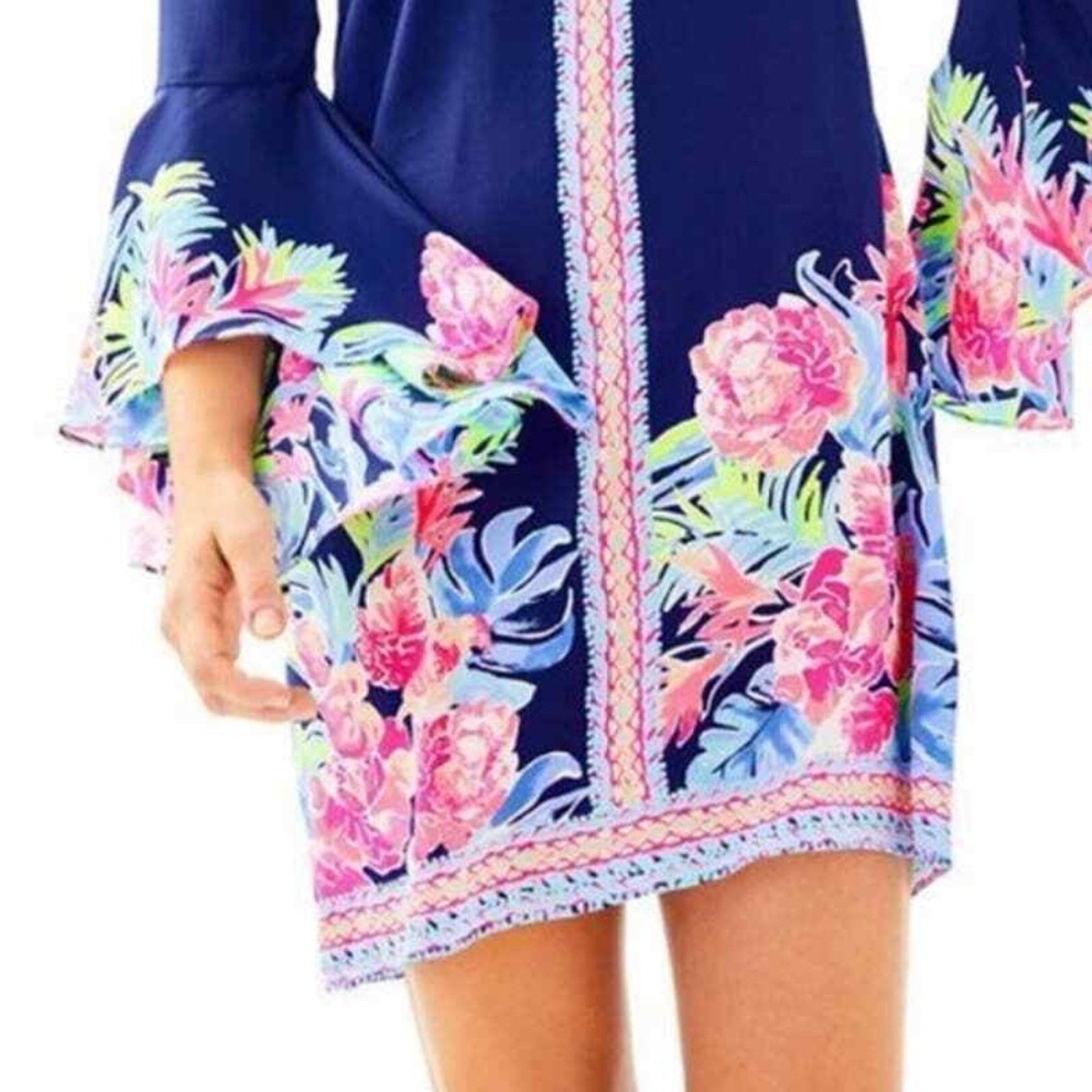 Lilly Pulitzer Tropicolada Rosalia Silk Dress Womens Size 2