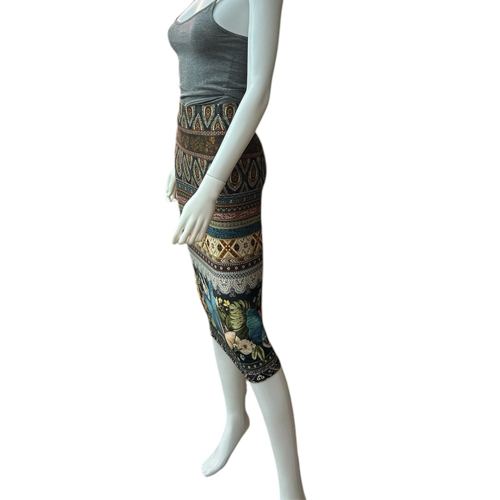 Farm Rio butterfly midi pencil skirt - size Small