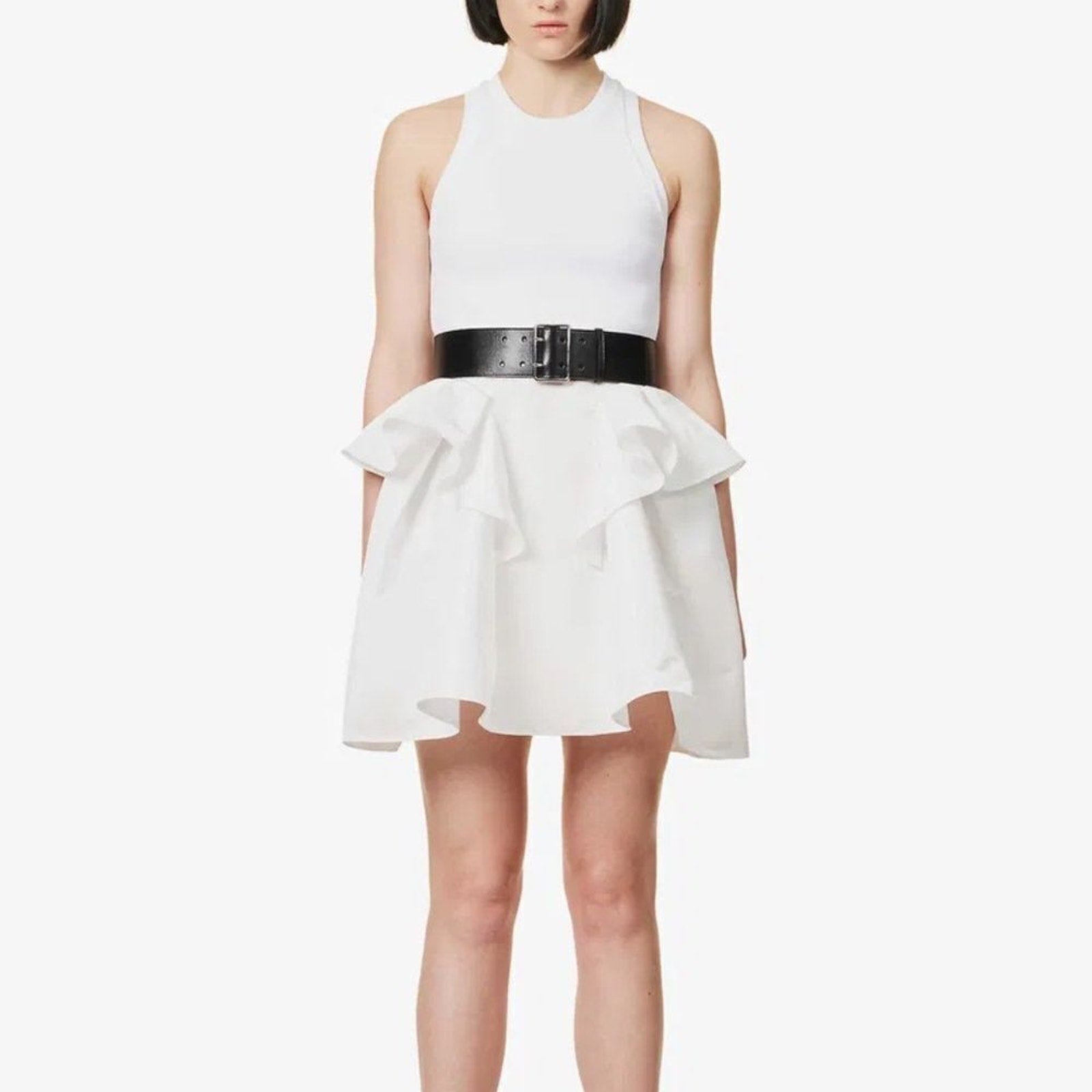 NEW Alexander McQueen White Hybrid Mini Dress - size 34 IT (xs)