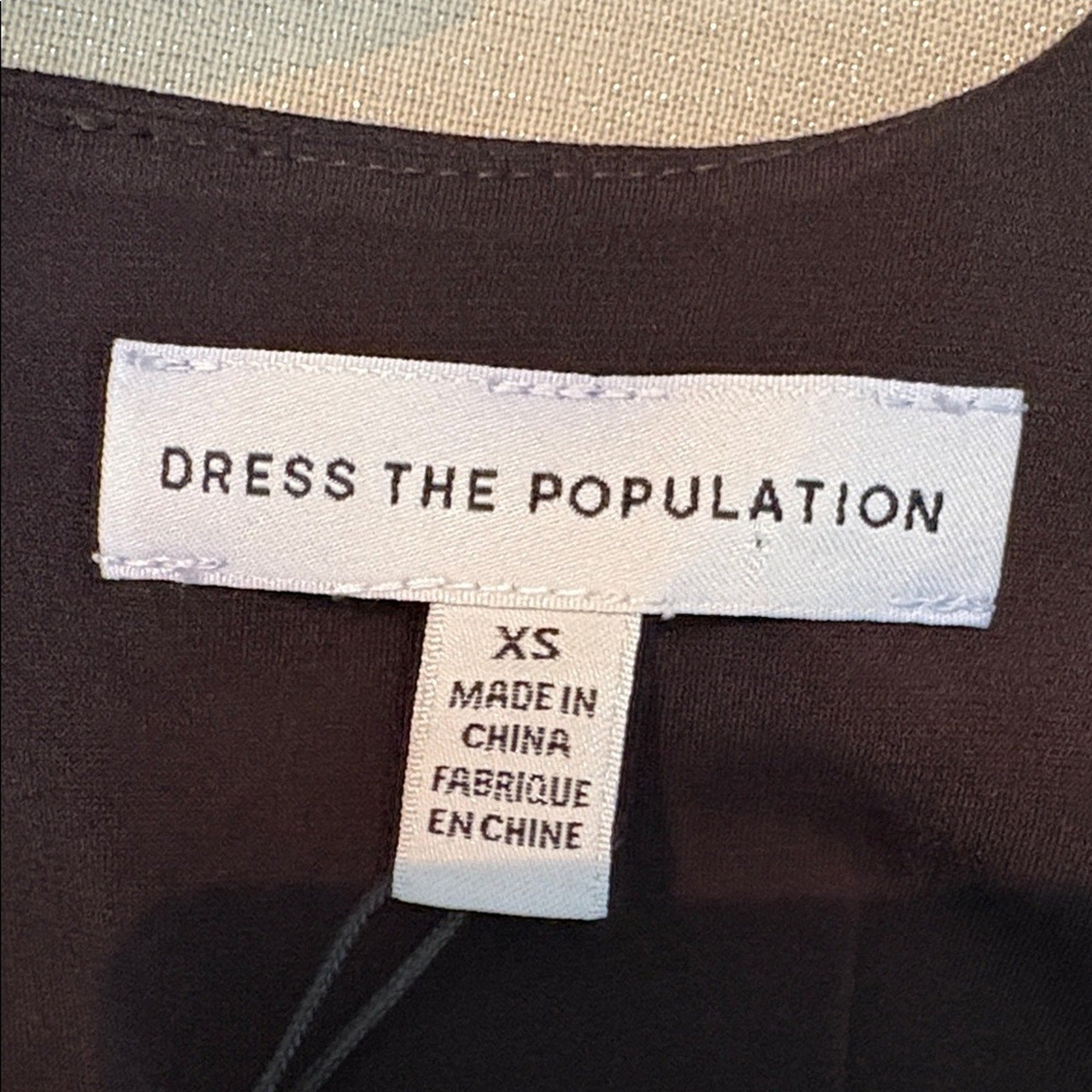 NWT DRESS THE POPULATION Sloane Dress Black - size XS