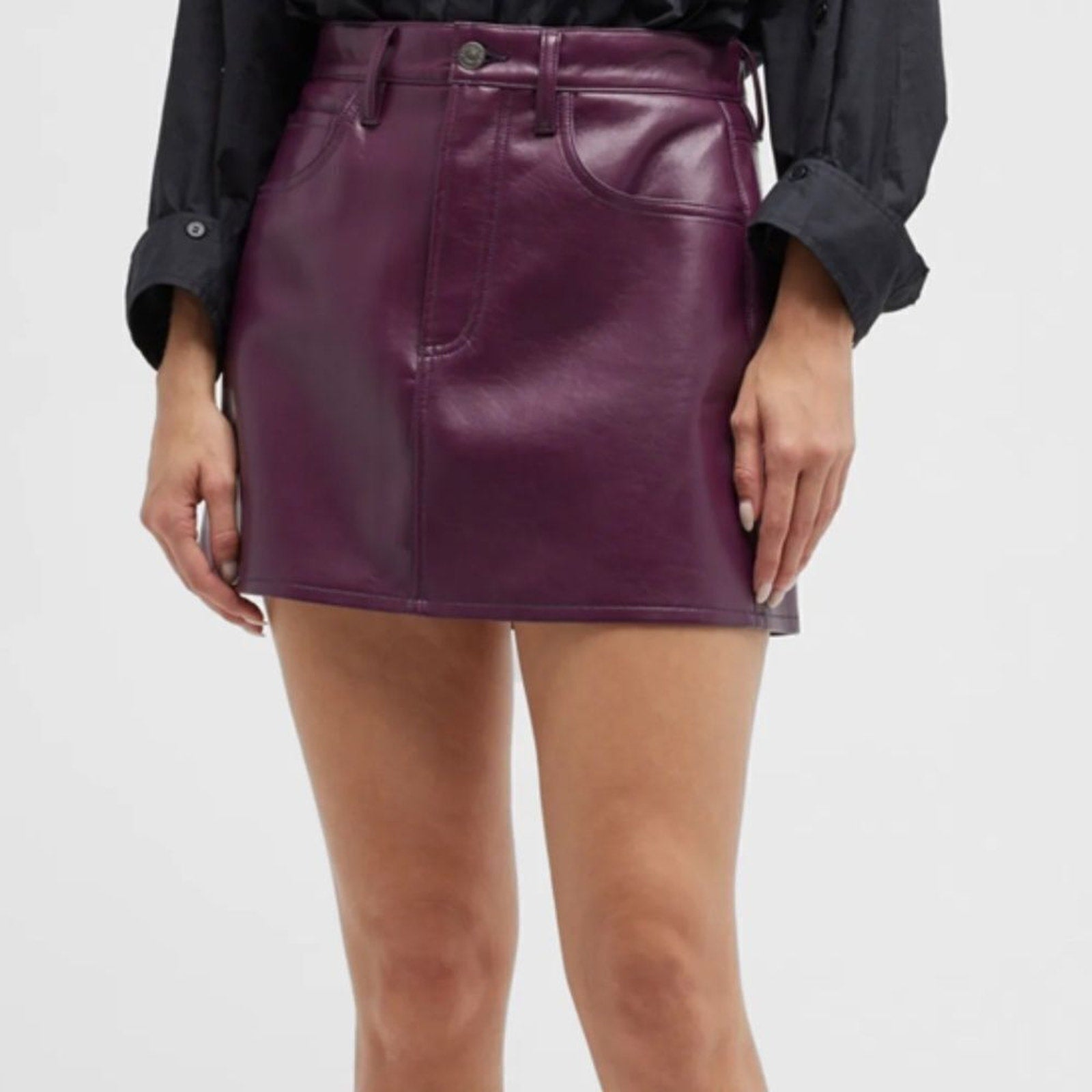 NWT Citizens Of Humanity Beatnik Recycled Leather Mini Skirt - size 32