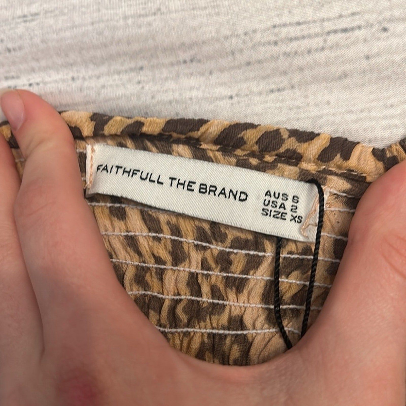 NWT FAITHFULL THE BRAND Elsa Leopard Animal Print Jumpsuit - size 2
