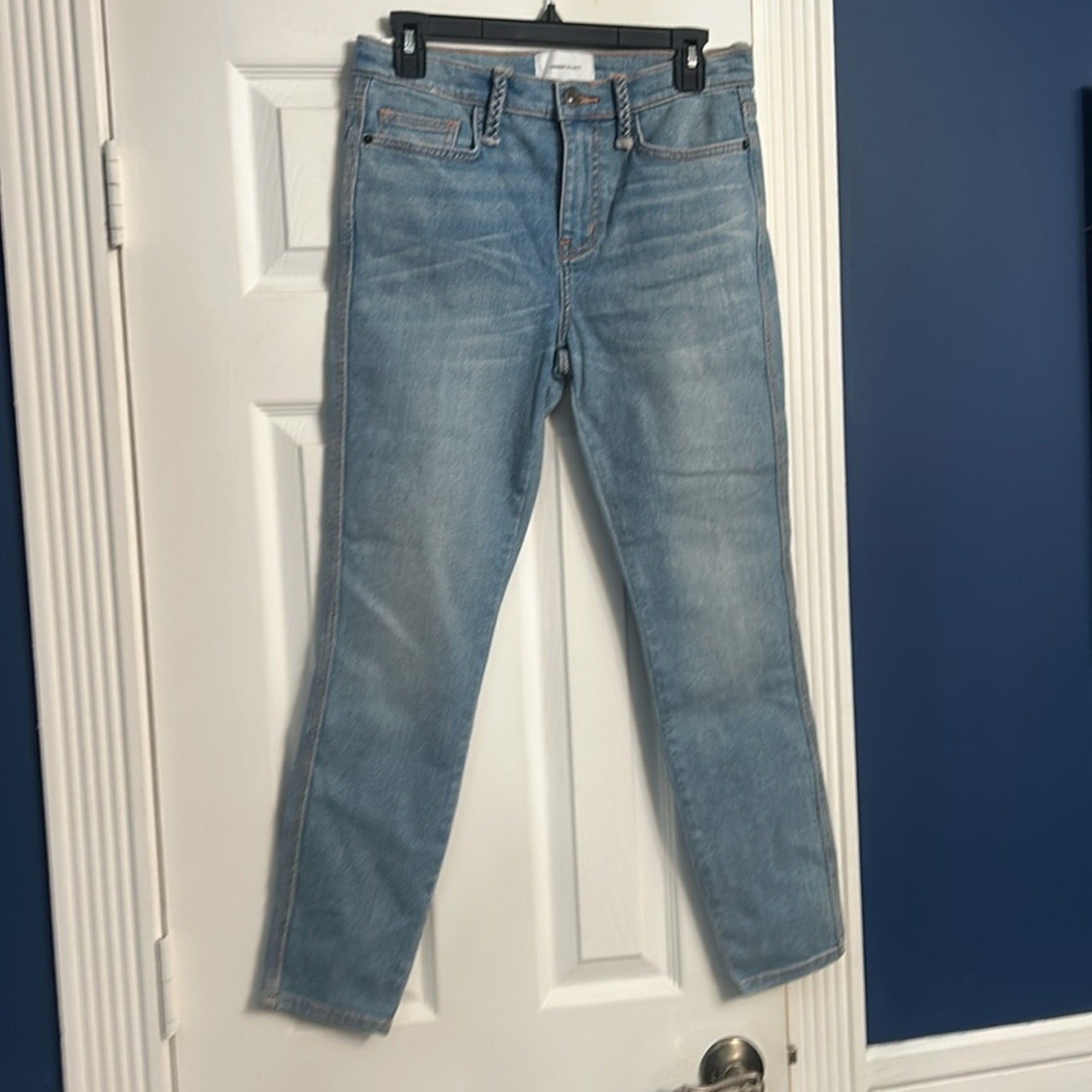 NWT Current Elliott BRAIDED CABALLO HIGH WAIST STILETTO JEANS - size 28