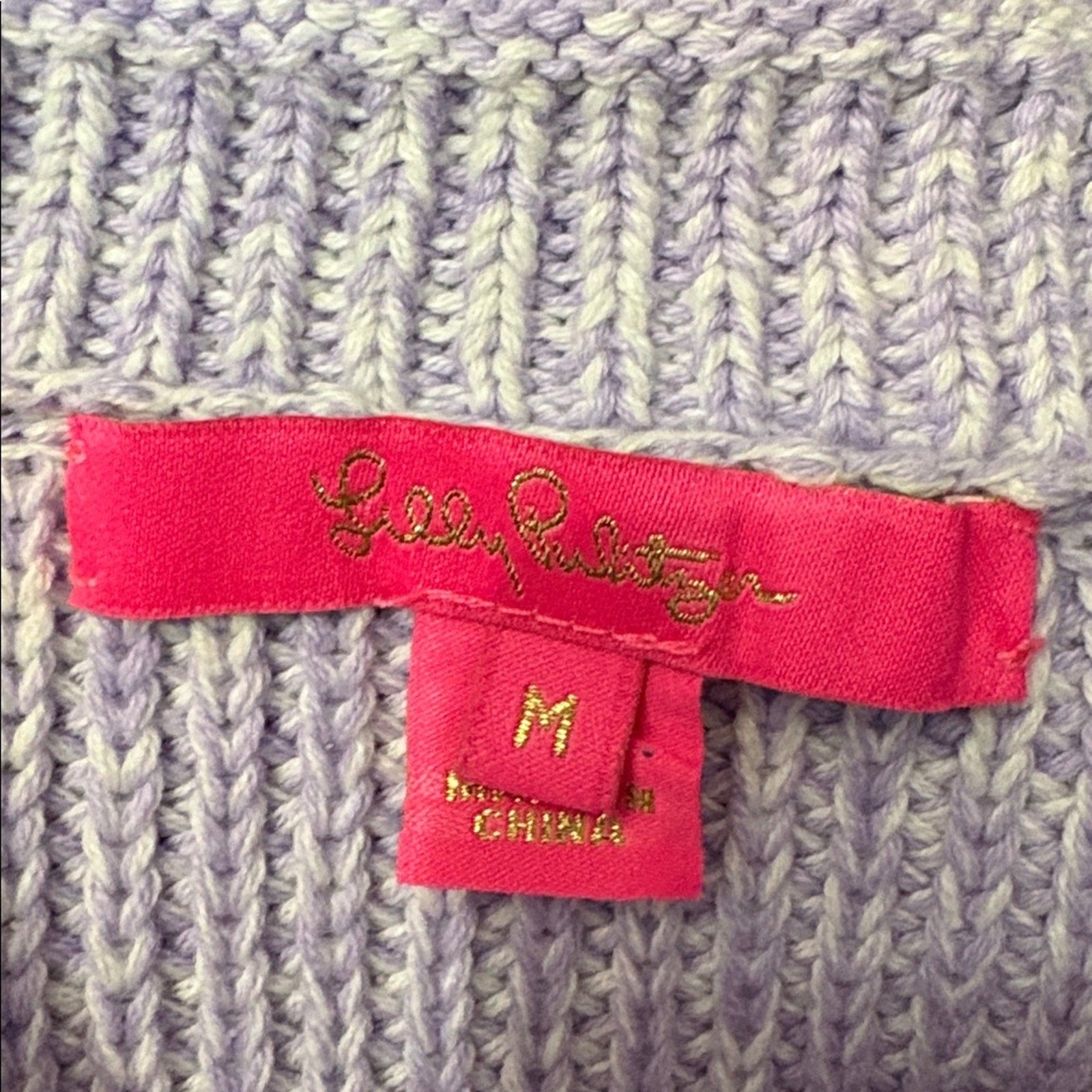Lilly Pulitzer NWT Maxcy Sweater Light Lilac Verbena - size M