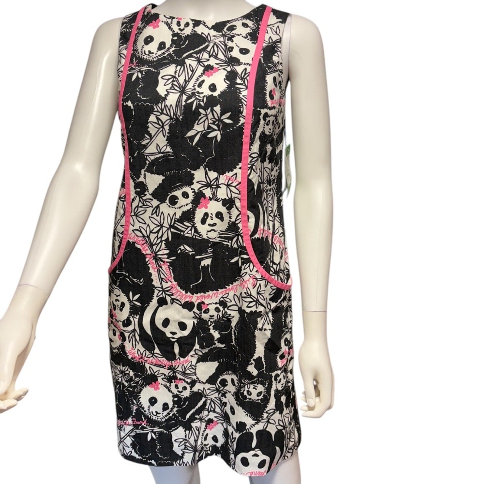 NWT Lilly Pulitzer WWF Pandamonium Panda Shift Dress Holy Grail - size 0