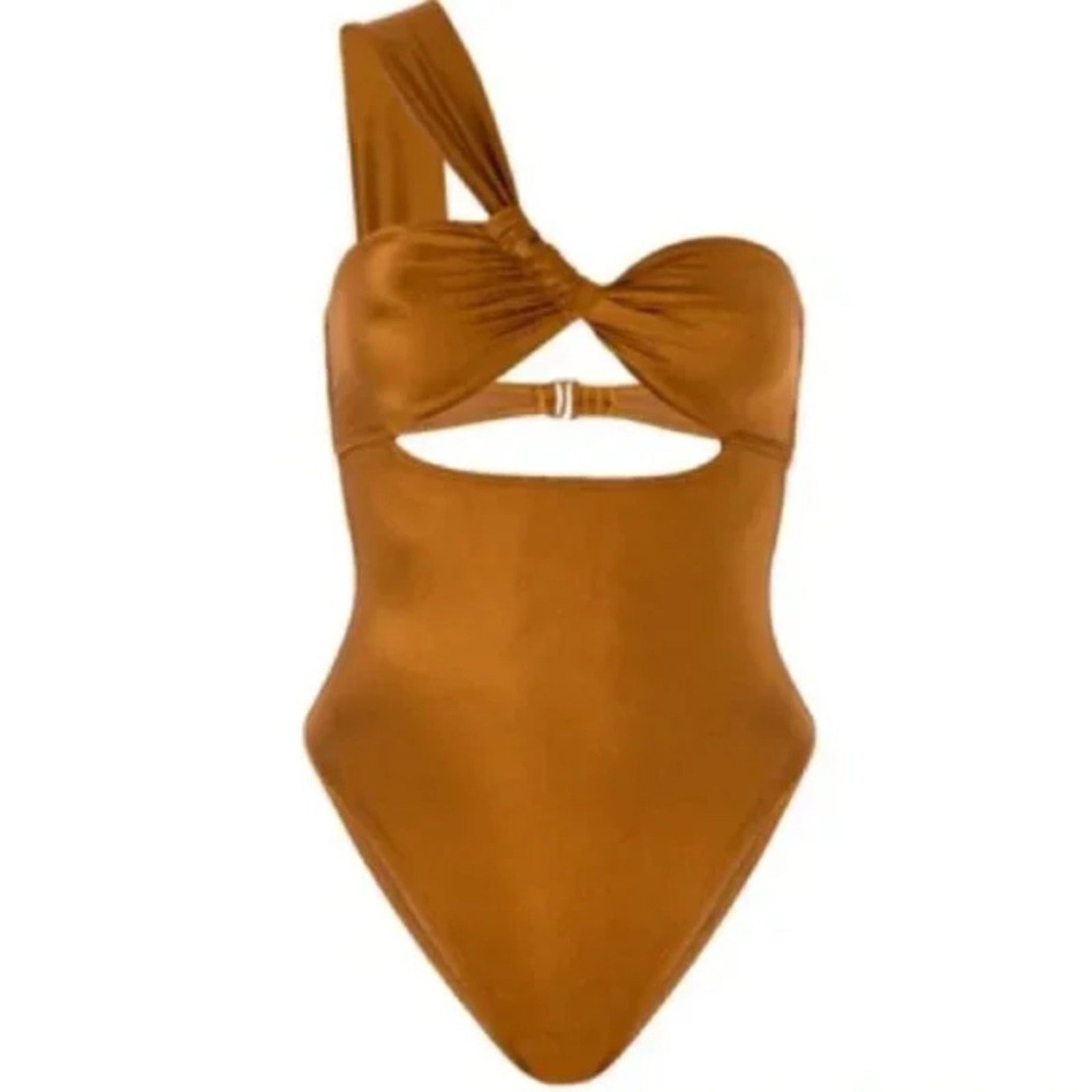 NWT Good American Bali Cutout One-shoulder One-piece Swimsuit - S