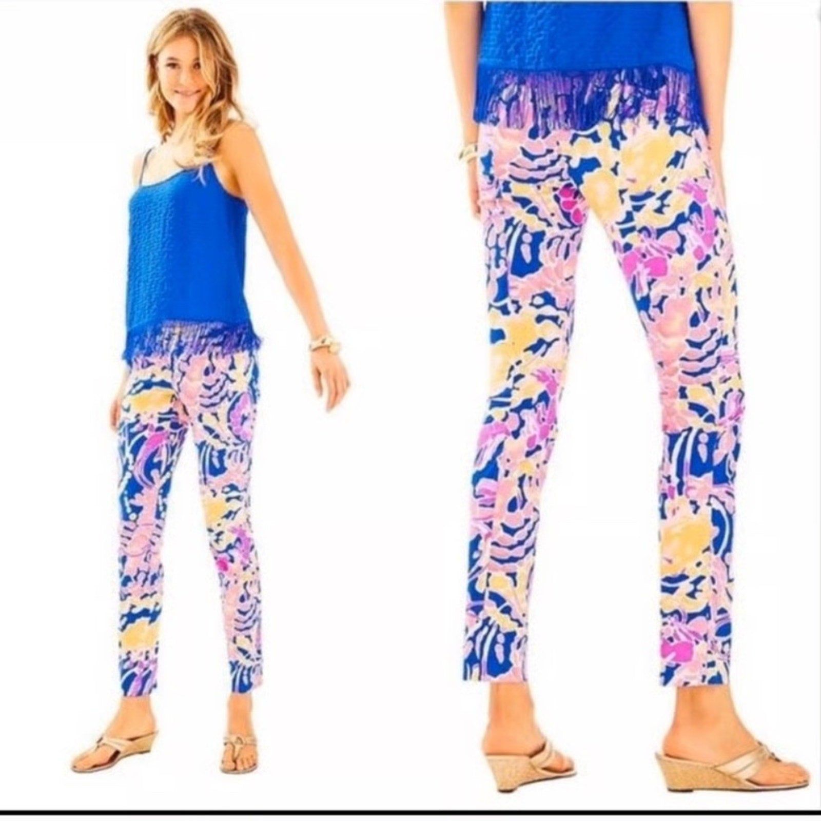 Lilly Pulitzer Callahan Chino Brilliant Catch and Release Stretch Pants - size 6