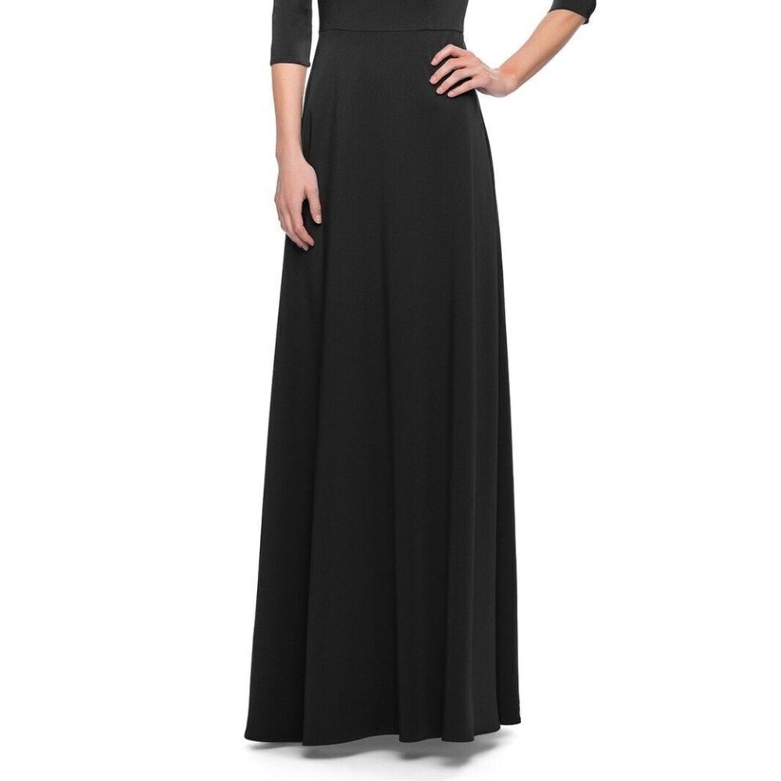 NEW La Femme 29227 Embroidered Illusion Neck Gown - size 4
