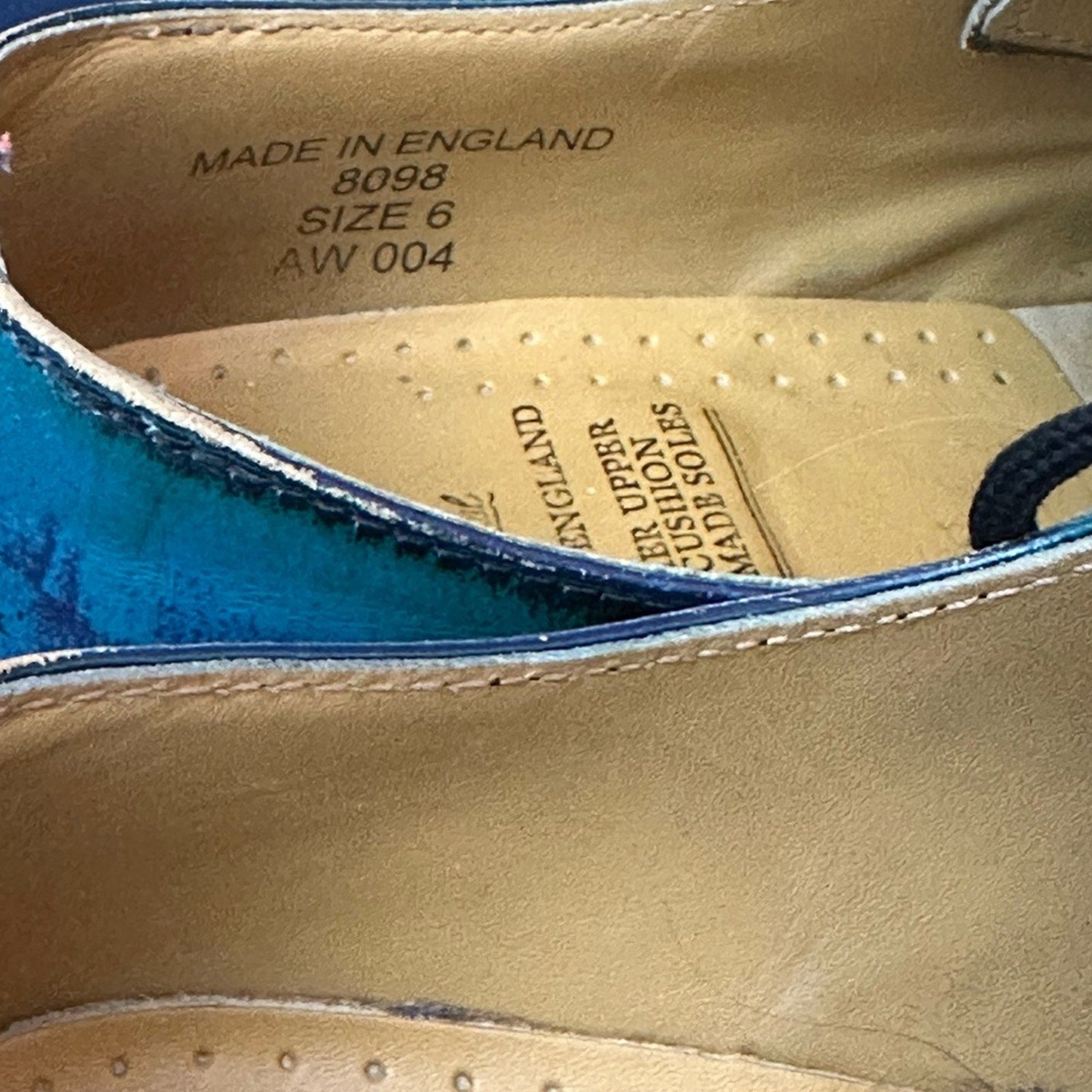 Dr.Martens Turquoise and blue rub off shoes - size 6 UK