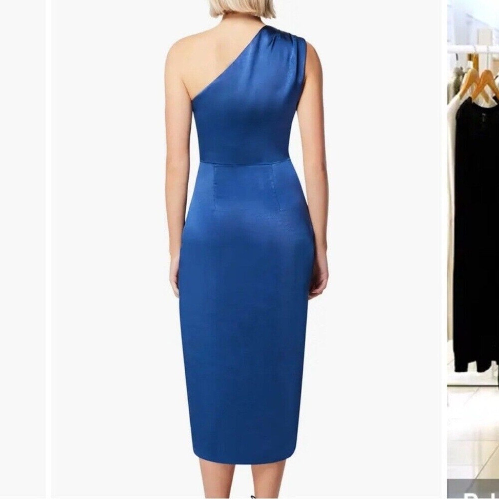 NEW Elliatt Cassini One-Shoulder Dress Large New Sapphire Blue - size M