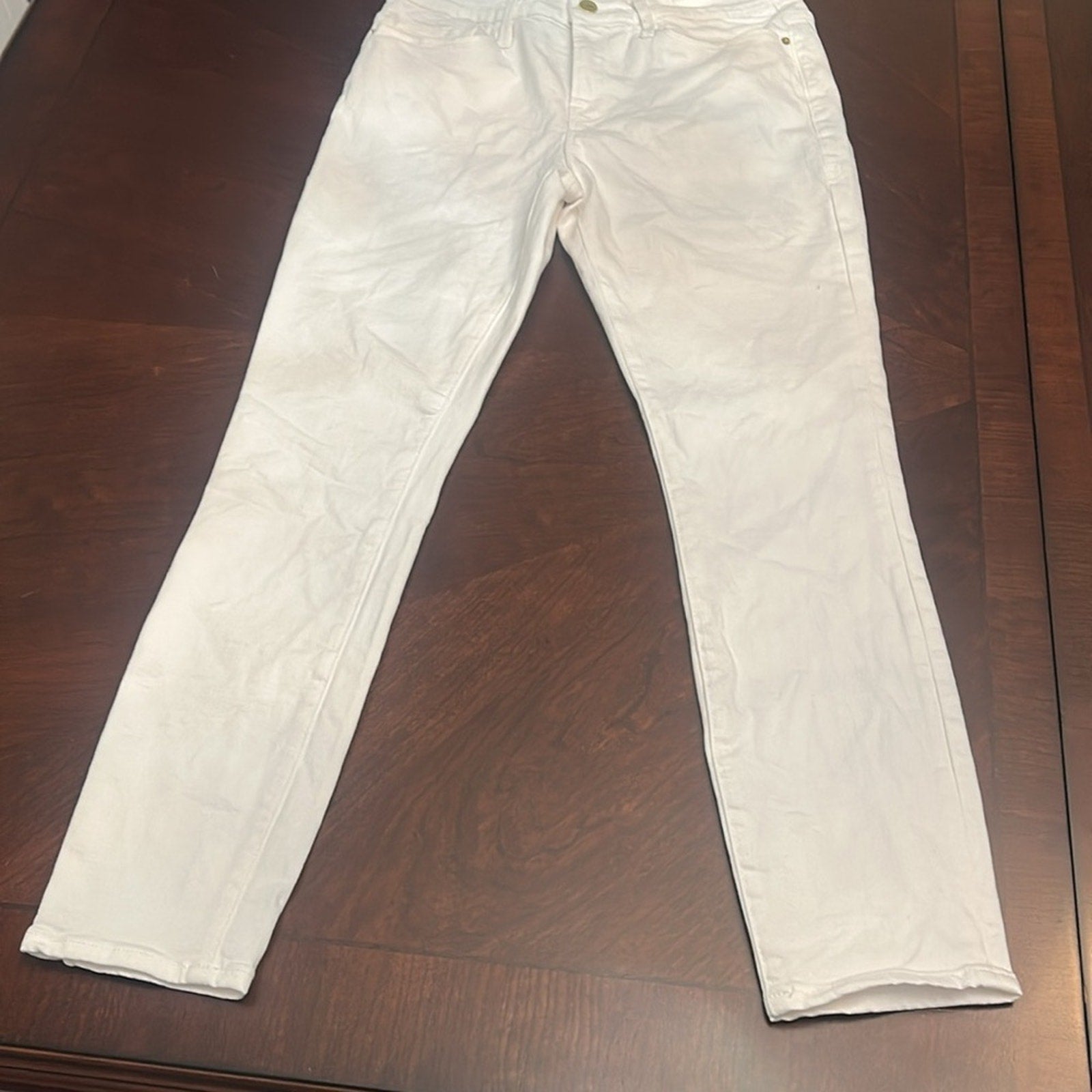 Frame Denim Le Skinny De Jeanne Crop Ankle Jeans In Blanc - size 29