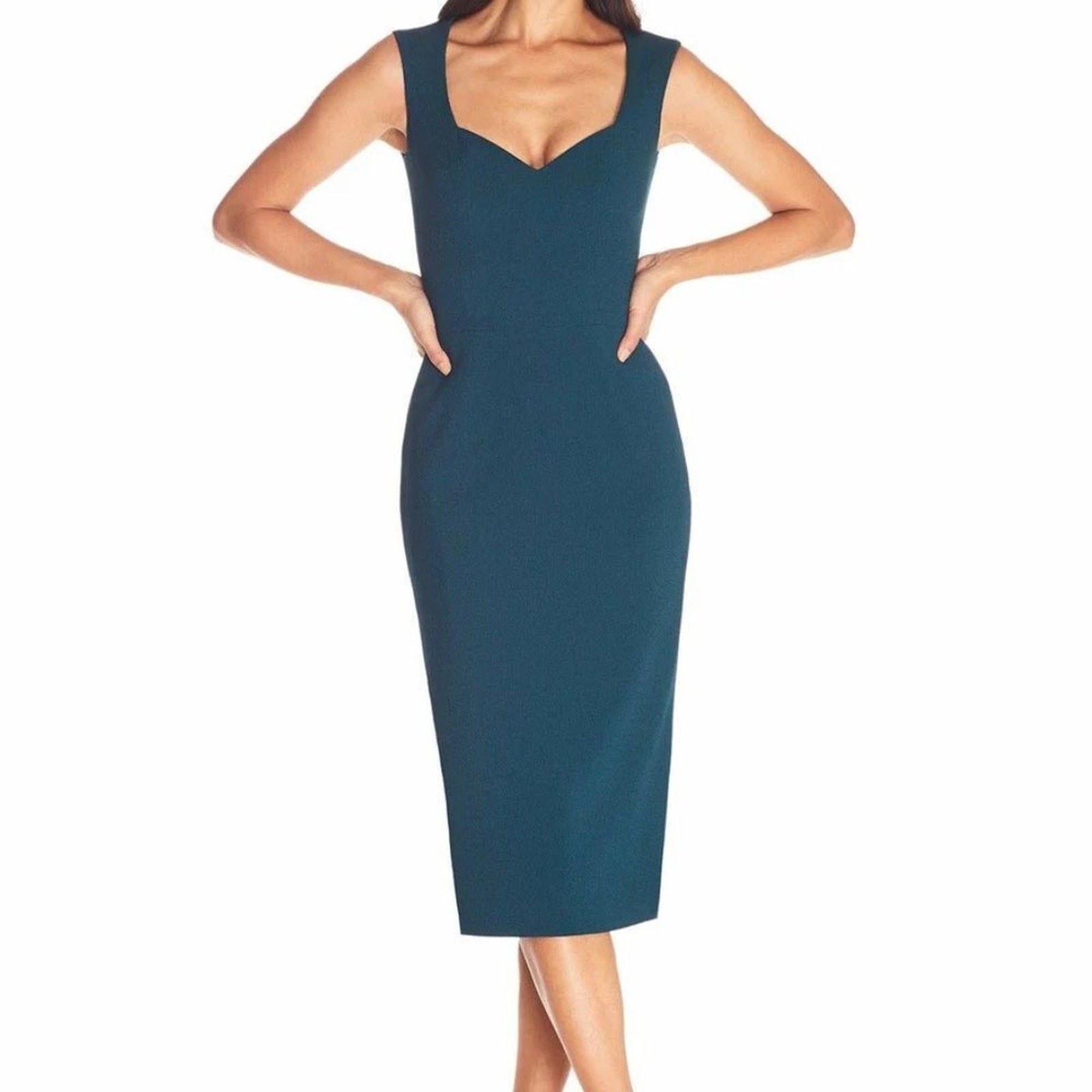 NWT Dress The Population Elle Sheath Dress In Pine Size Large