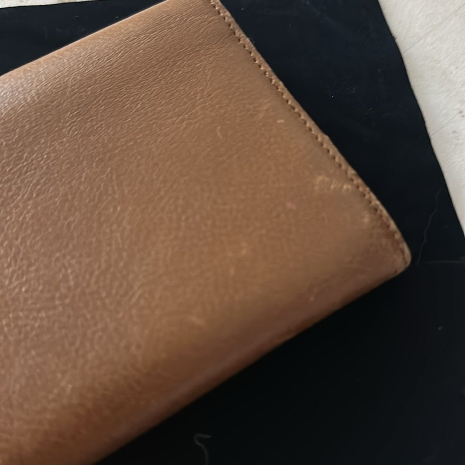 Cartier Marcello Long Wallet Brown Leather Gold Hardware Women's