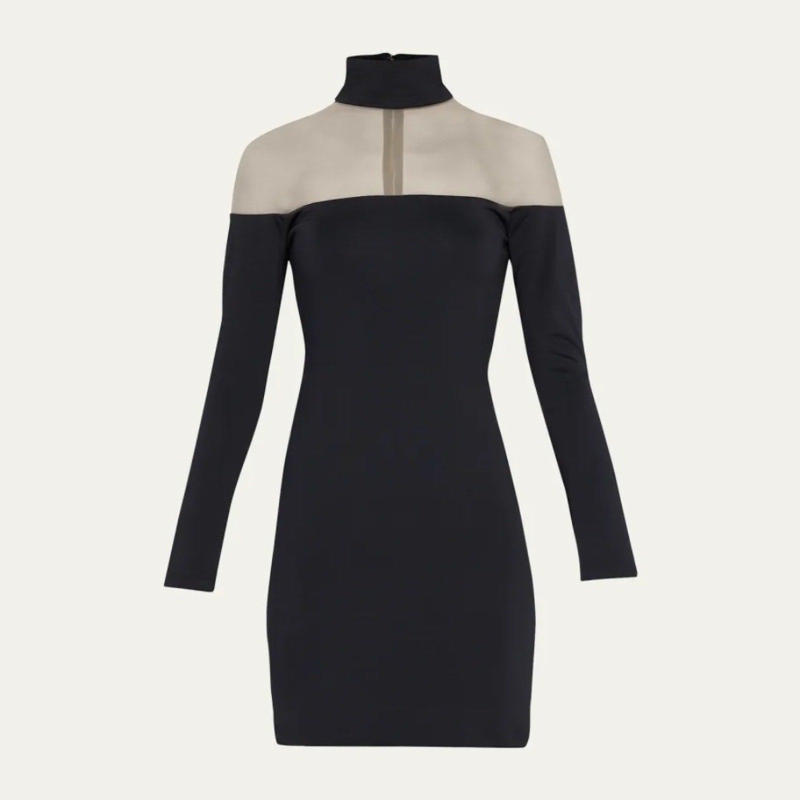 NWT Alice + Olivia Zahra Sheer Turtleneck Mini Dress - size 4