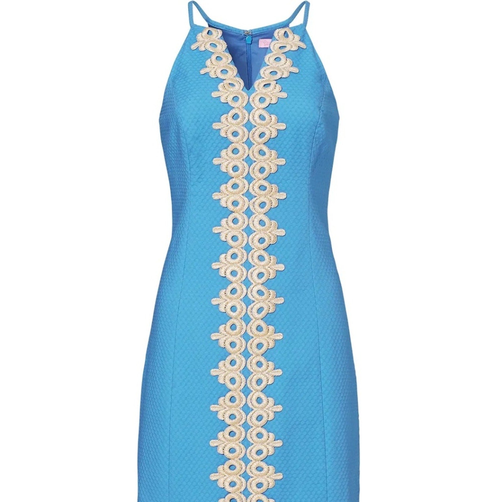 Lilly Pulitzer Pearl Blue and Gold Shift - size 2