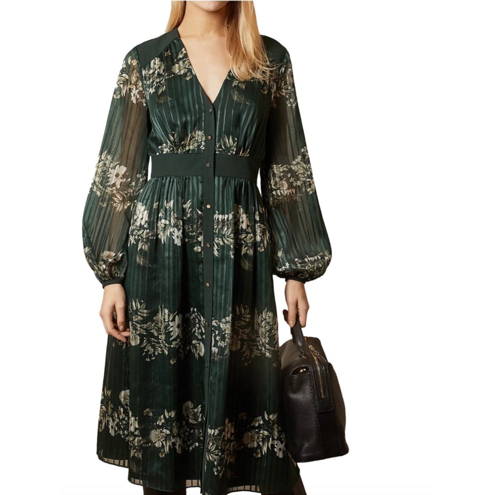 Ted Baker Delyla Meadow-Print Midi Dress - 3 🌟