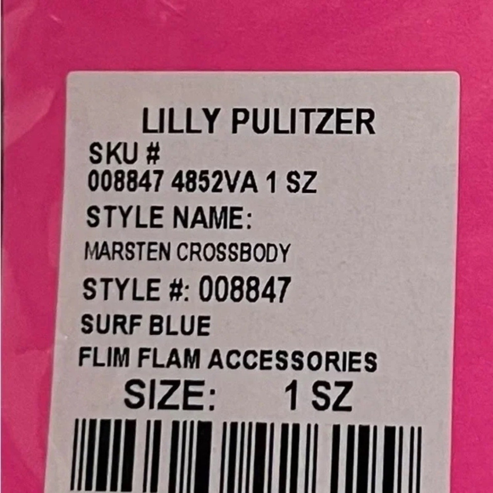 Lilly Pulitzer Marsten Crossbody Surf Blue Flim Flam - NEW