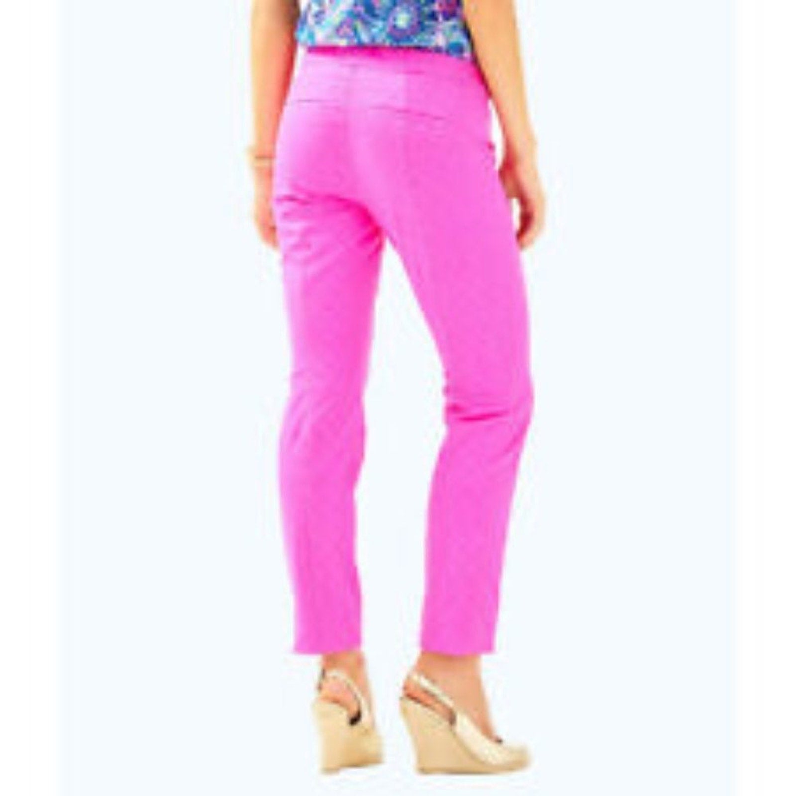 Lilly Pulitzer 29" Kelly Textured Ankle Length Skinny Pant - size 6