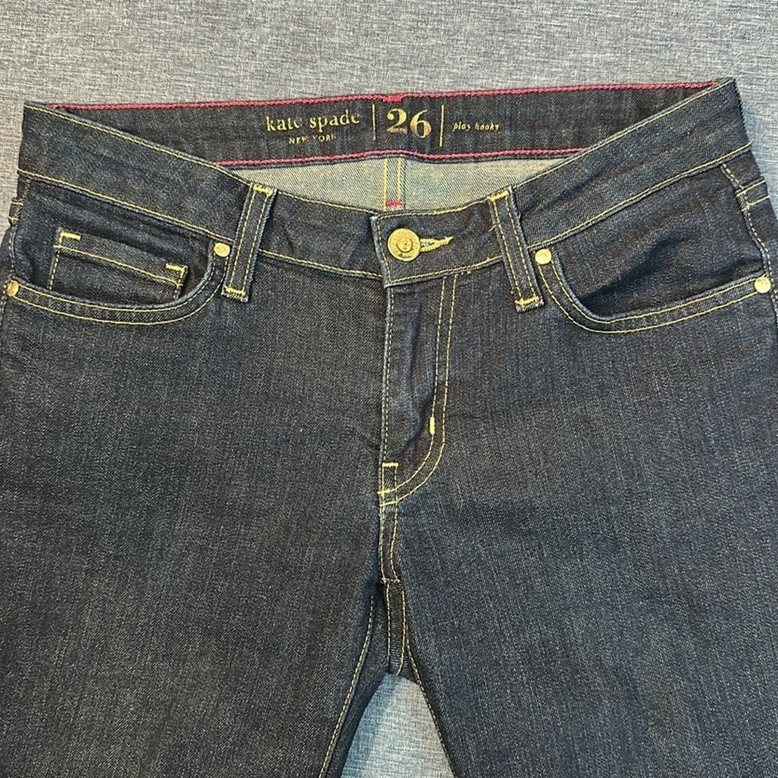 KATE SPADE Jeans Womens 26 Play Hooky Dark Wash Slim $198