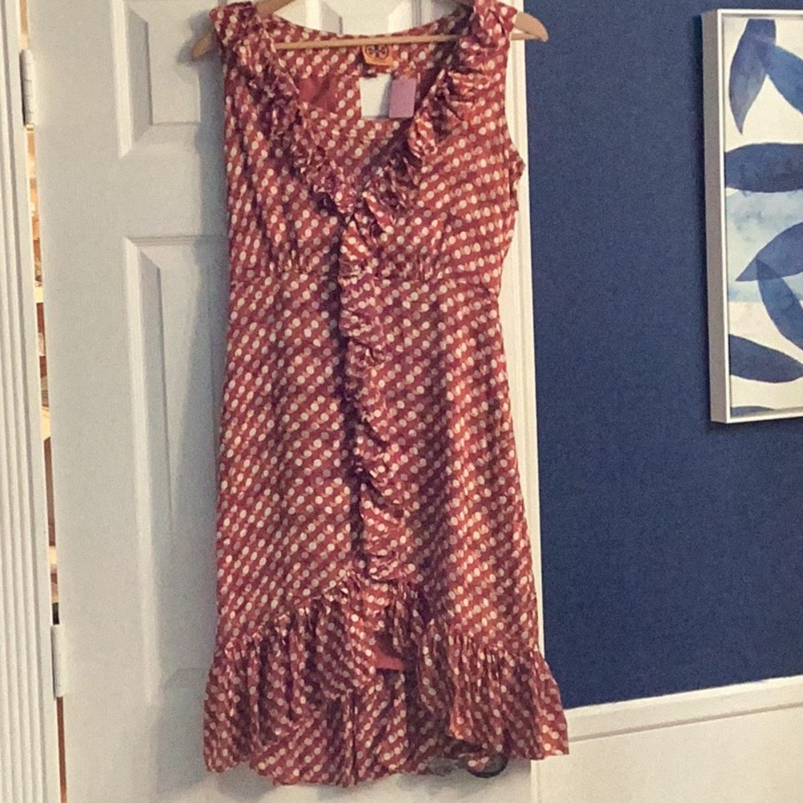 Tory Burch Janetta Circle Clip Dot Print Jacquard Dress - size 4