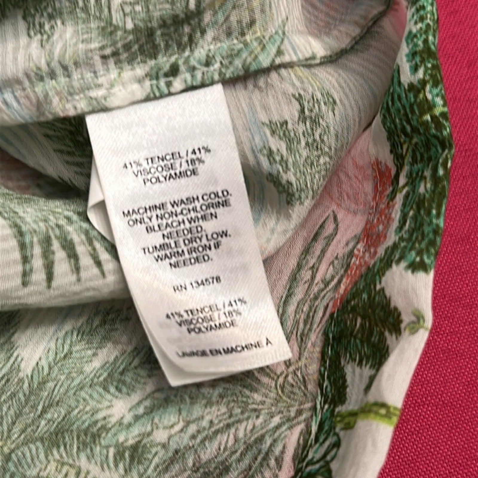 Vineyard Vines Tropical Flamingo Printed Mini Long Sleeve Dress - L