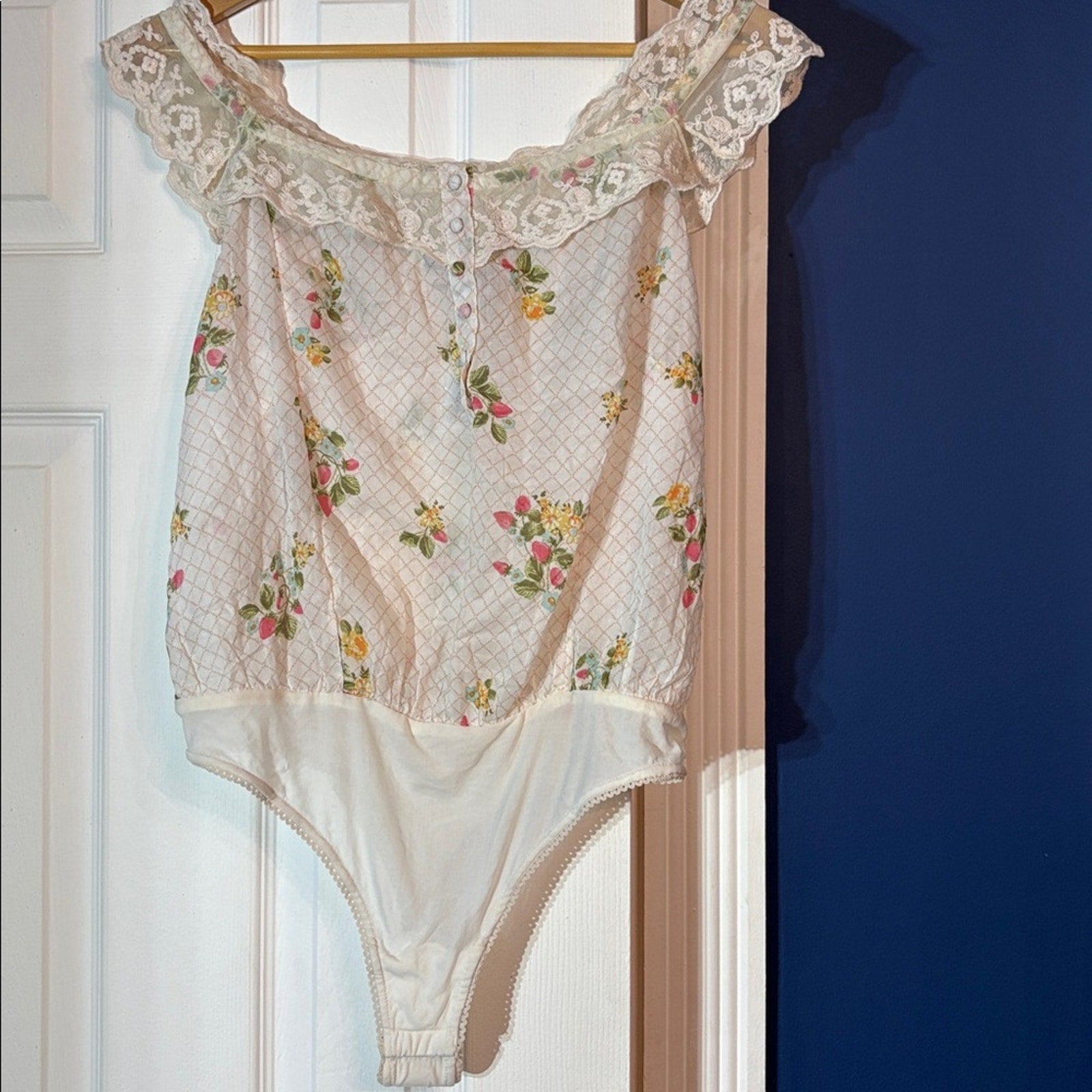 NWT Free People Morning Call Floral Bodysuit - size M