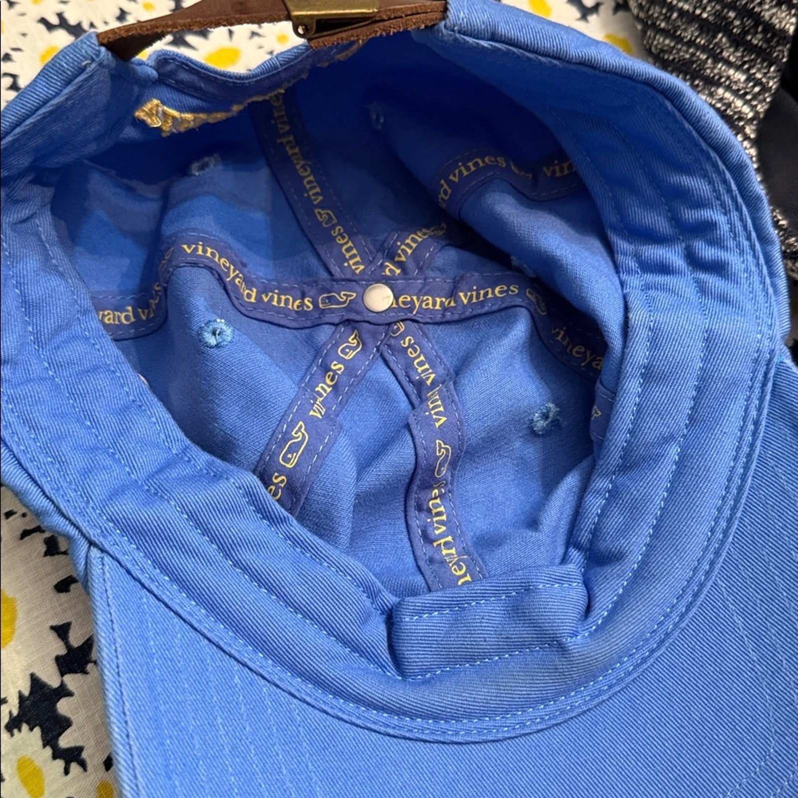 Vineyard Vines Strapback Hat Adult Baseball Cap Blue Embroidered Whale Logo