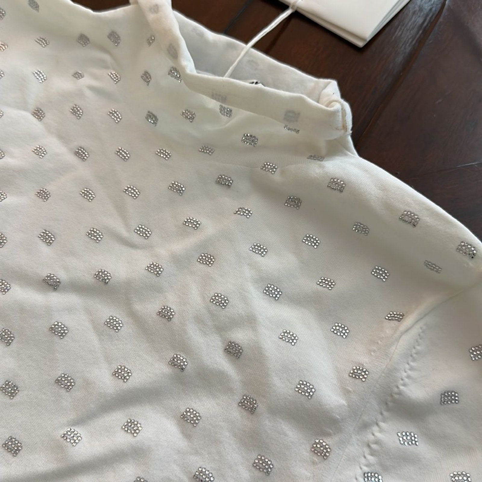 NWT Alexander Wang Crystal Logo Turtleneck  Crystal Logo Turtleneck - size XL