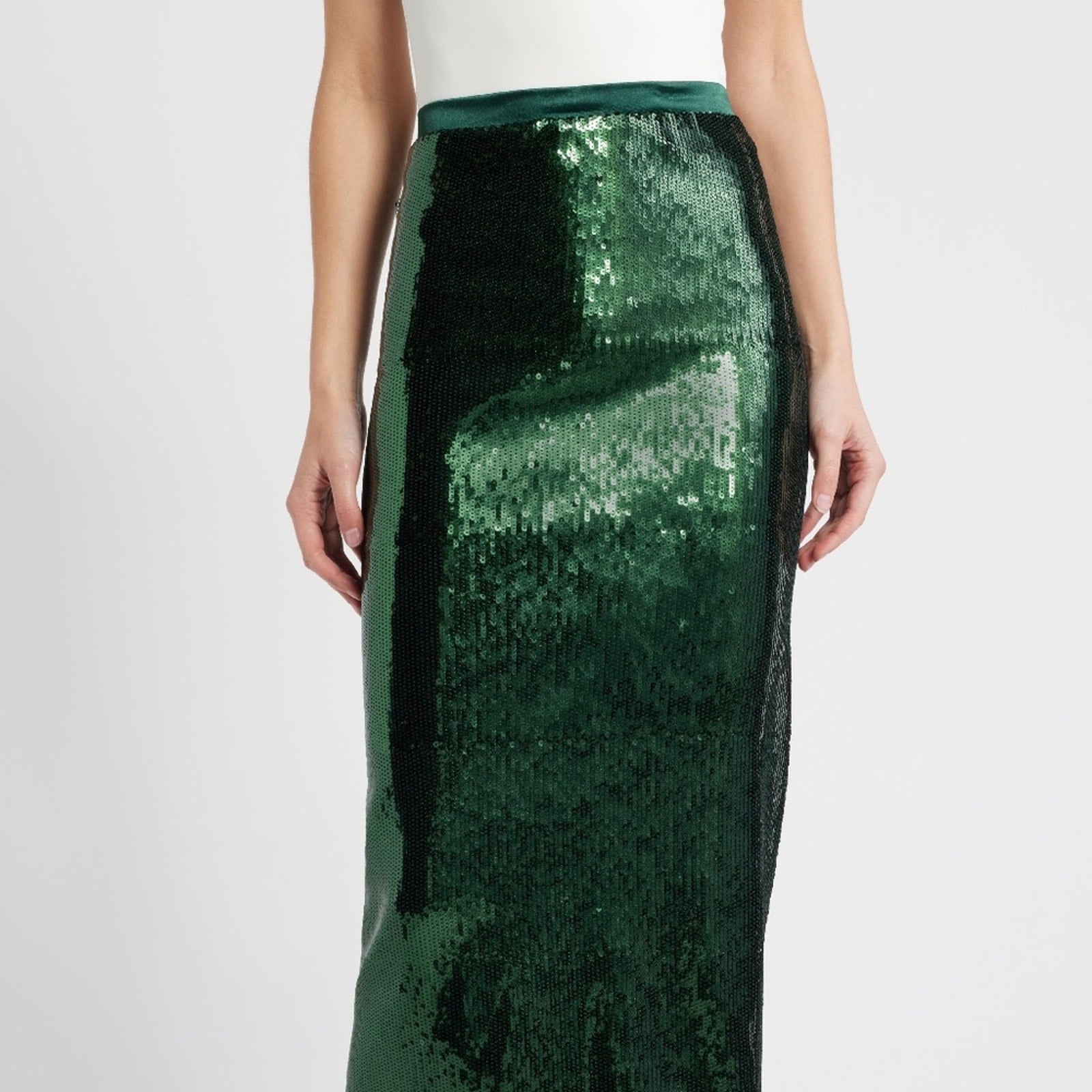 NEW BOSS RELAXED-FIT MIDI SKIRT WITH SEQUIN EMBELLISHMENTS - size M