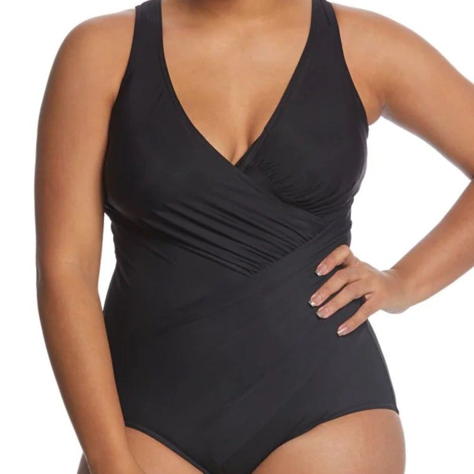 NWT Miraclesuit Oceanus Solid Plus Size Swimsuit - size 16W