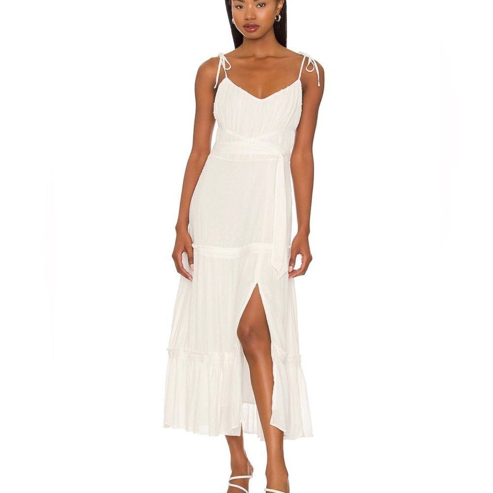 NWT Paige Inesa Midi Dress in White - size large