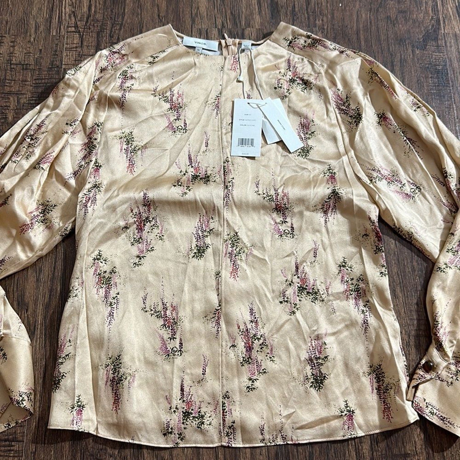 NWT Vince Wisteria Mock Neck Blouse