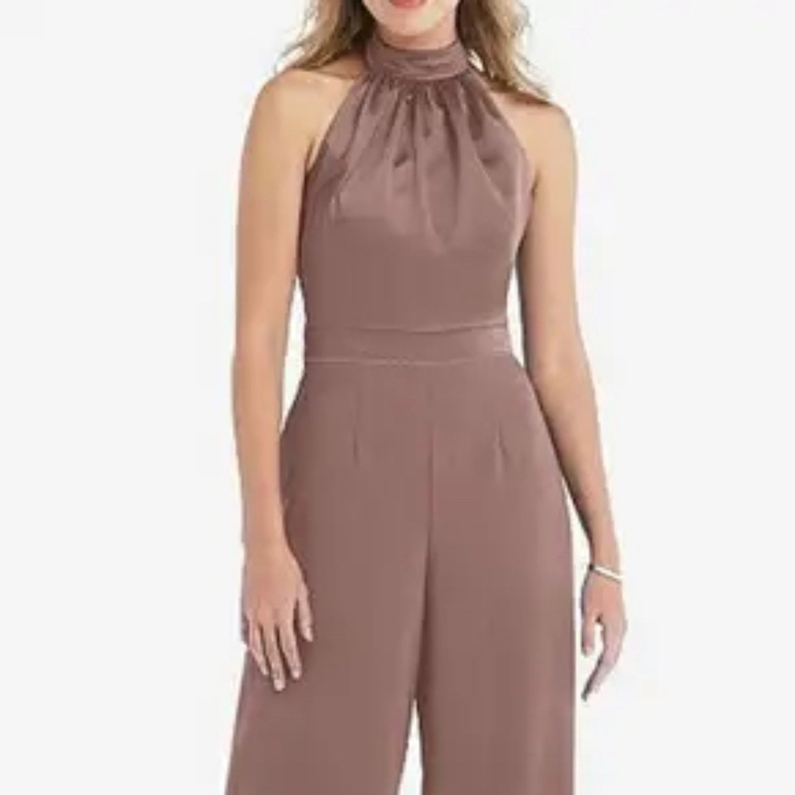 NWT After Six Sienna High-neck Open-back Jumpsuit Size 4 $252