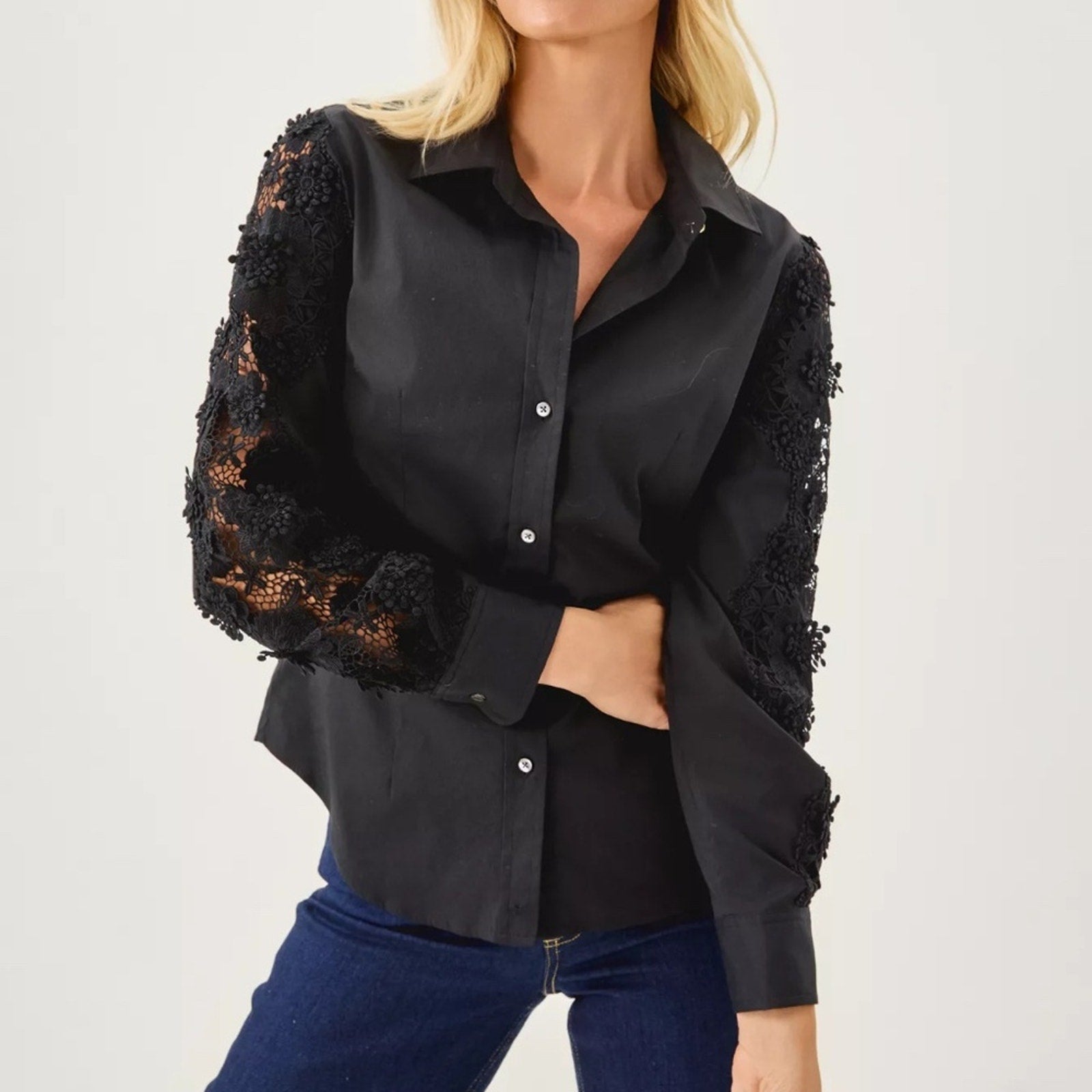 NEW Lilly Pulitzer The Lace Lilly Shirt - size L