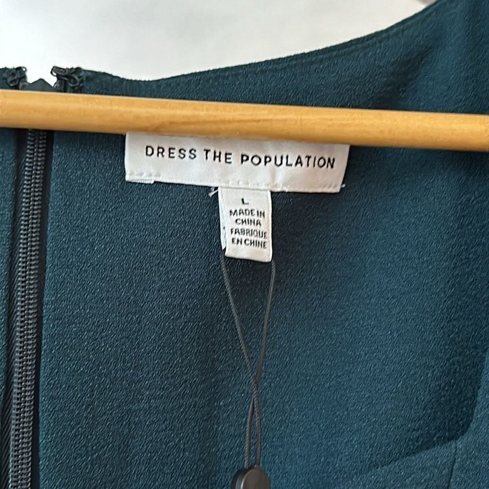 NWT Dress The Population Elle Sheath Dress In Pine Size Large