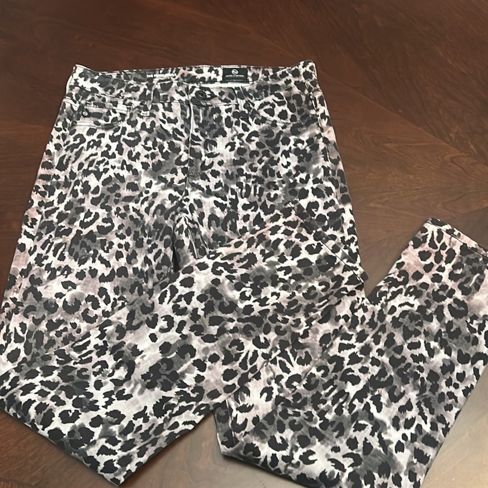 AG Adriano Goldschmied Prima Ankle Cigarette Leopard Stretch Jeans size 27