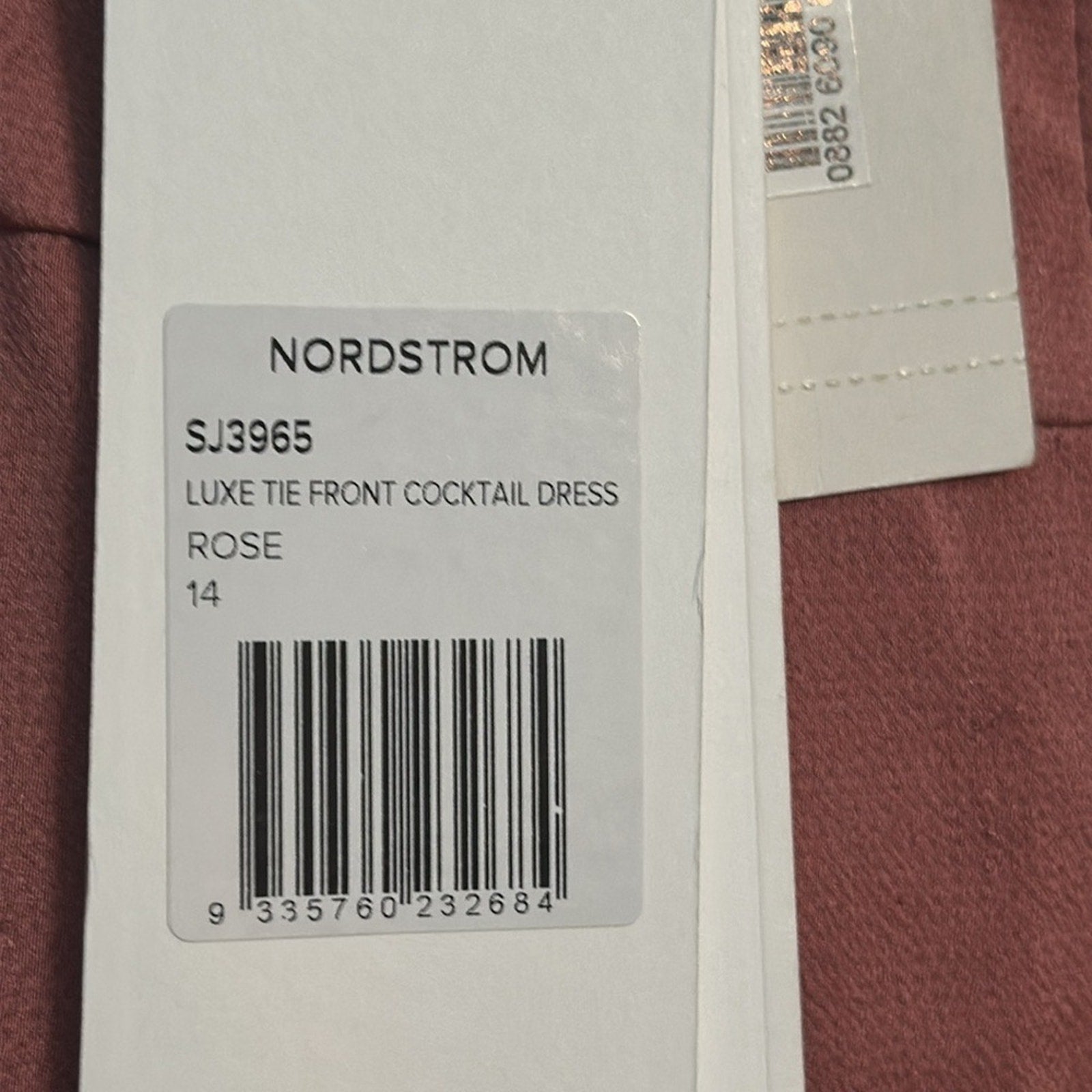 NWT Shona Joy Luxe Tie Front Cocktail Dress in Rose - size 14