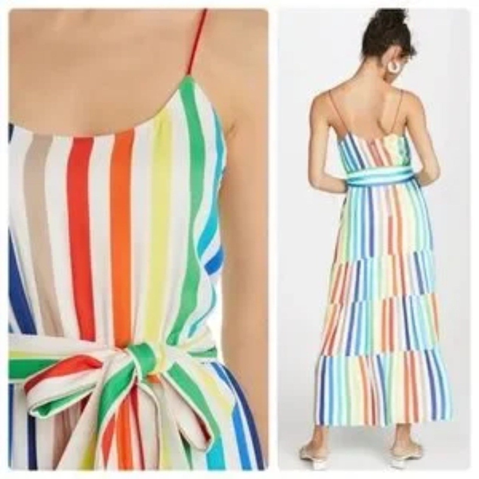 ALICE + OLIVIA Janan Rainbow Striped Dress - size 0
