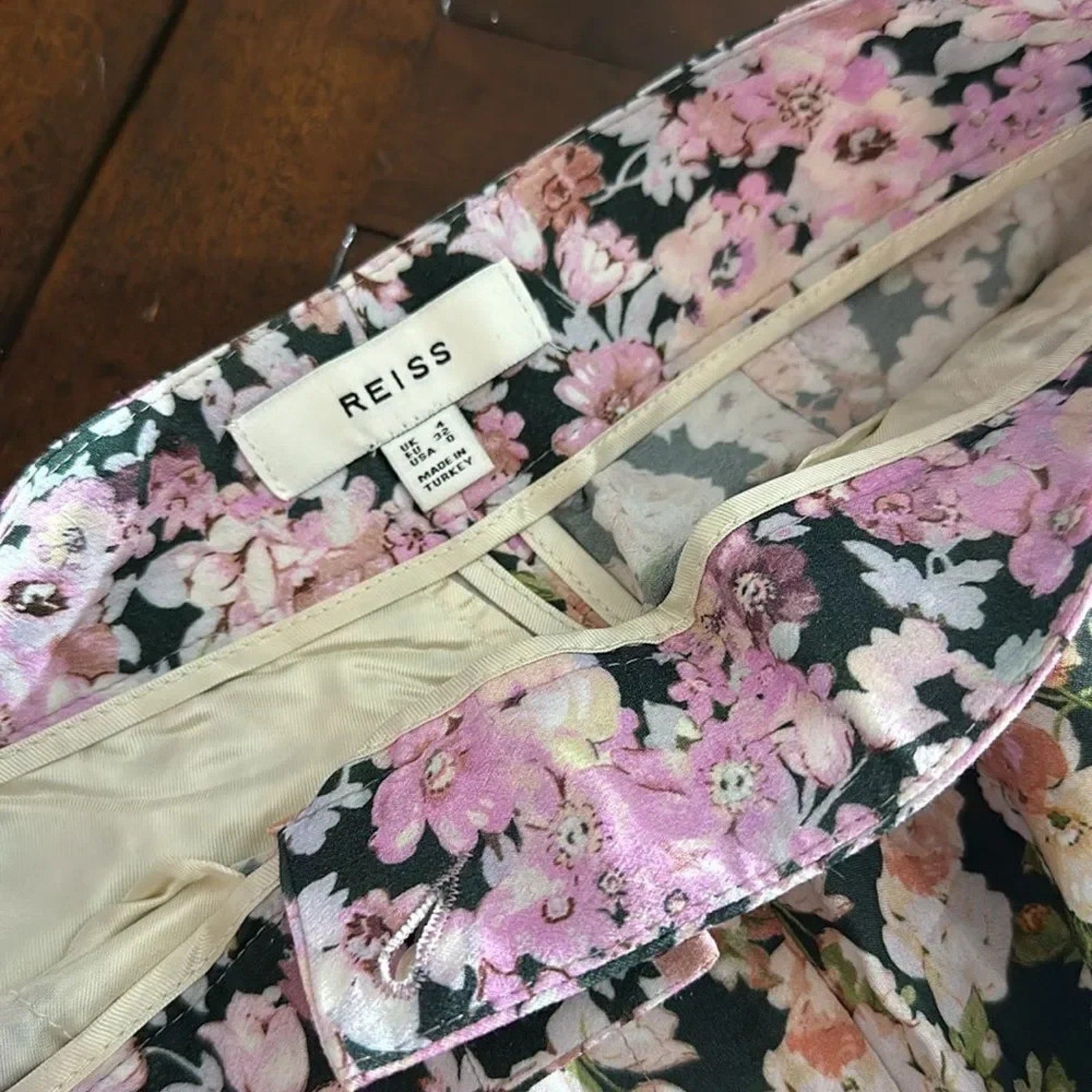 NEW REISS Serena Floral Print Wide Leg Oversized Trouser Pants