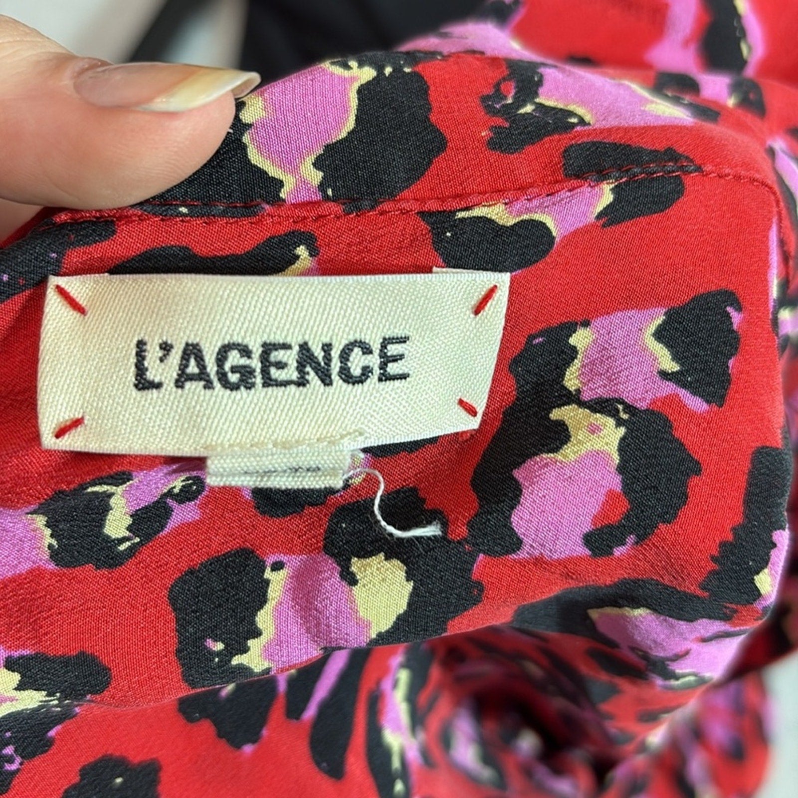 L'AGENCE Stella Leopard Print Shirtdress - size XS