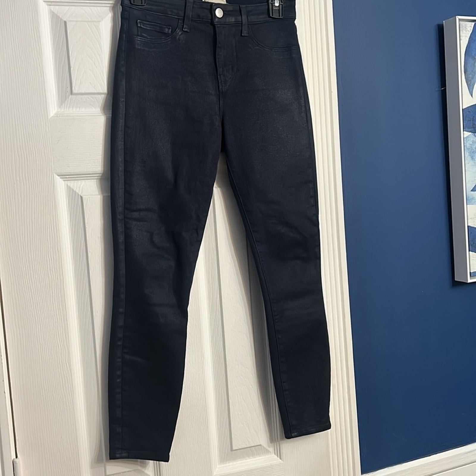 L'agence Margot Coated Cropped Skinny Jean - size 26