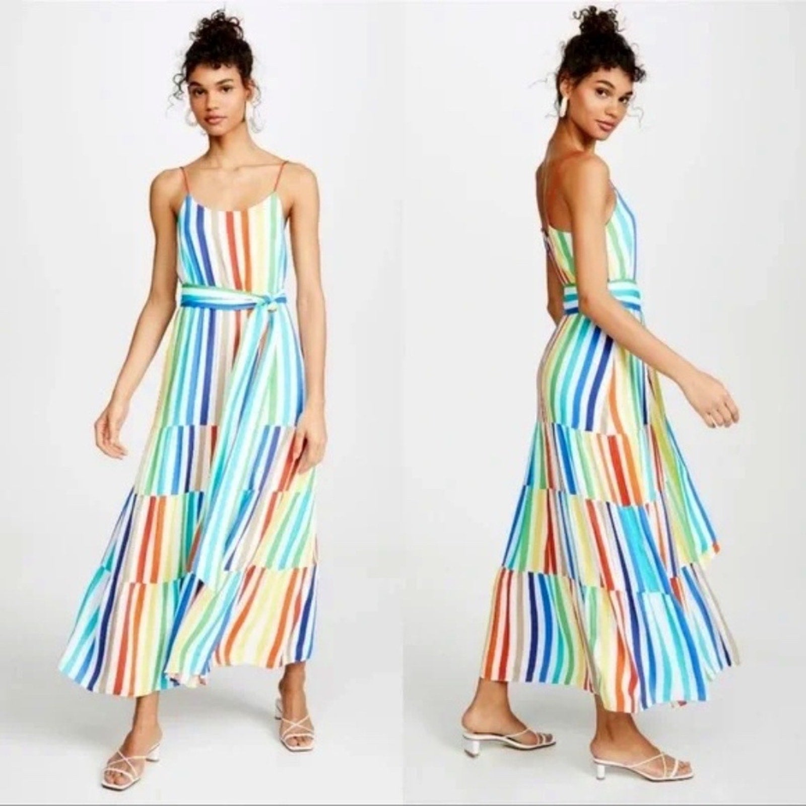ALICE + OLIVIA Janan Rainbow Striped Dress - size 0