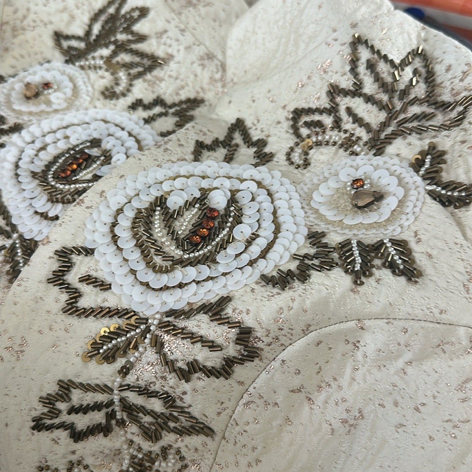 Boston Proper Floral Sequin Embellished Jacket - size 6