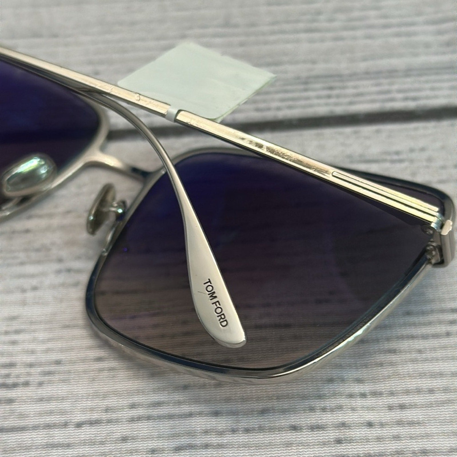 NEW Tom Ford Heather TF739 16B Silver Square Metal Sunglasses Frame 60-17-140