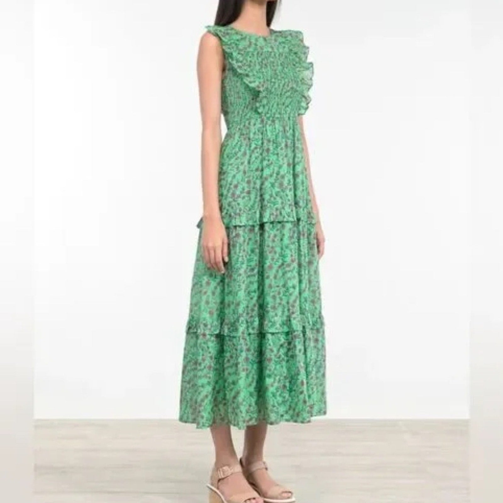 Banjanan Iris Tiered Ruffled Dress - size XS
