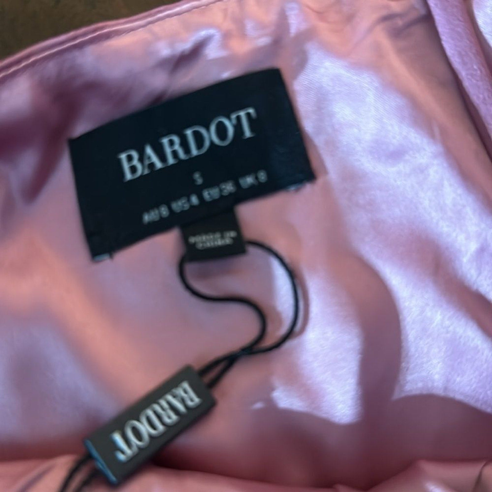 NWT Bardot Landon Structured Bodysuit In Mauve - size 4/small