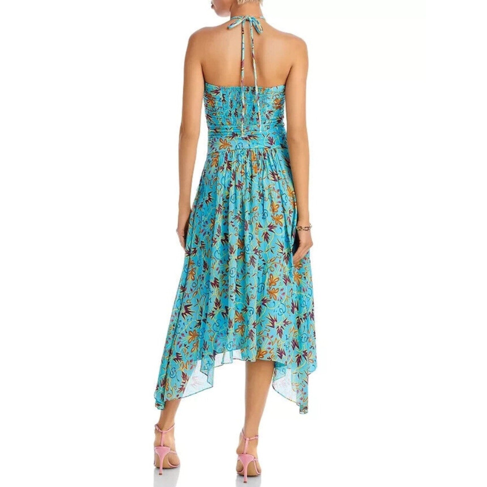 A.L.C. Violet Silk Halter Midi Dress- size 0 - NEW